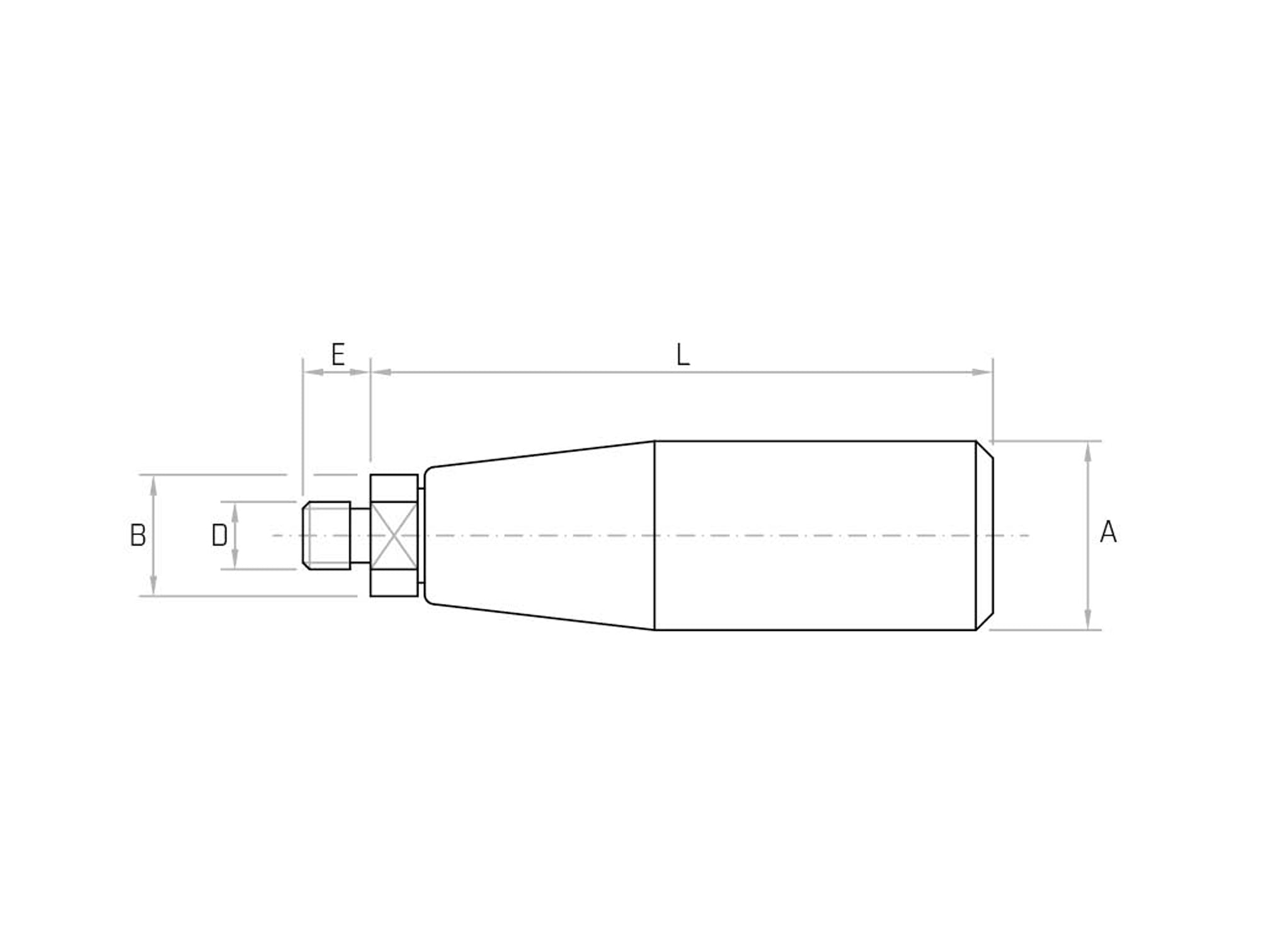 MCG - Manopola cilindrica con perno girevole