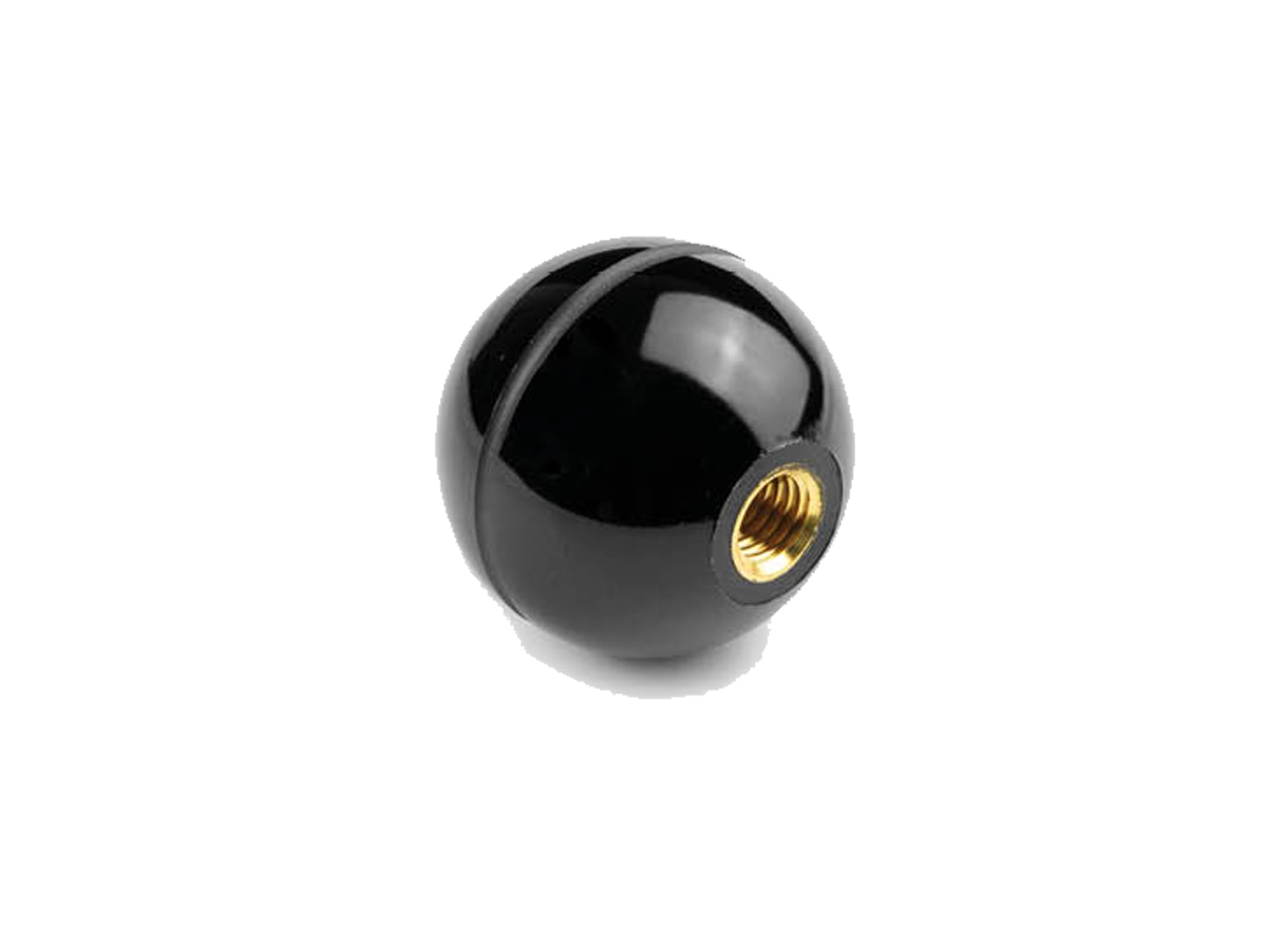 PBO - Pomolo a sfera con bussola in ottone e foro cieco filettato