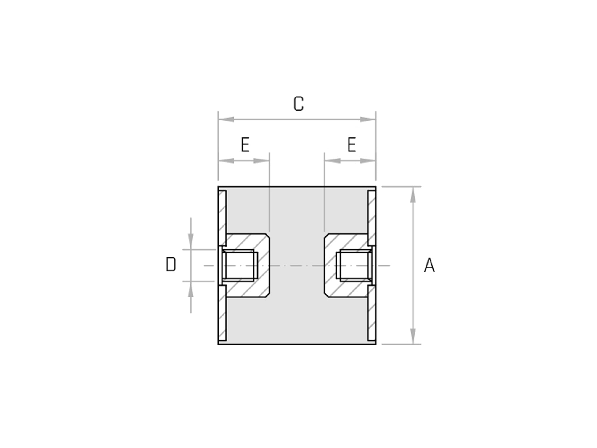 Antivibrante cilindrico con foro cieco Ø 10mm a 25mm - Modello ACFF - Gamm