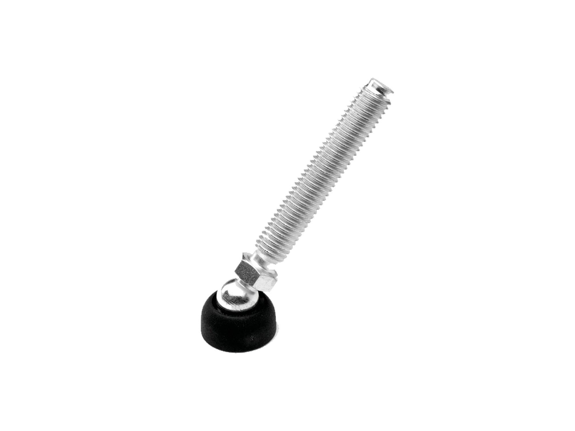 Modello PRST/25 da M8 a M16 - Base 25mm antiscivolo (Conf. da 4pz) - Piede snodato con perno a sfera in acciaio - Gamm