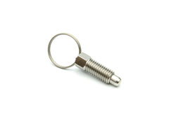 Spring plunger with body, ring, tip and spring in AISI 303 stainless steel - model PSDAX and PSDAX/C - Gamm 