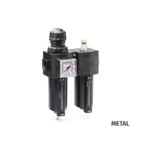 E/22 MEDIUM - Gruppo filtro - Regolatore - Lubrificatore modulare - TECNOPOLIMERO o METALLO - Ani