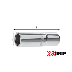 235 1/2 XL - Clés à douilles longues à embout hexagonal spécial X-GRIP - Usag