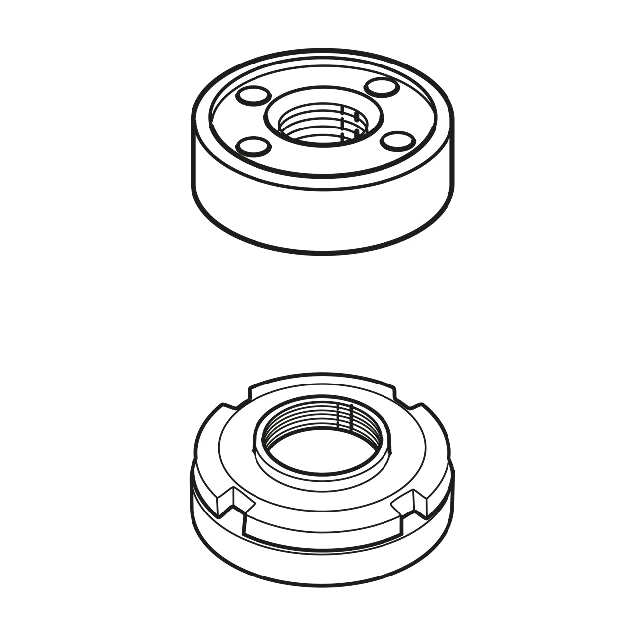 282 S10 - Assortimento in cassetta di ABS con chiavi a compasso per ghiere a nasello tondo e quadro (10 pz) - Usag - U02820200
