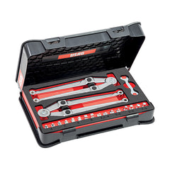 606 1/4 EB - Assortment in ABS case with hexagonal sockets (19 pcs) - Usag - U06060102