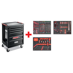 516 ST6NMA - Carrello start con assortimento autoriparazione 495 MAA (155 pz) - Usag - U05161627