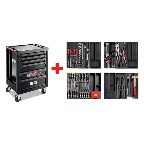 516 ST6NPM - Carrello start con assortimento manutenzione 495 PM (154 pz) - Usag - U05161630