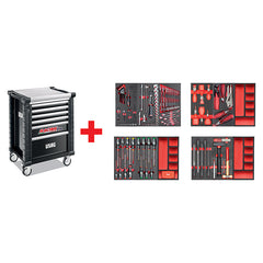 519 RS6/3NMM - Carrello racing con assortimento manutenzione 495 MB (156 pz) - Usag - U05191628