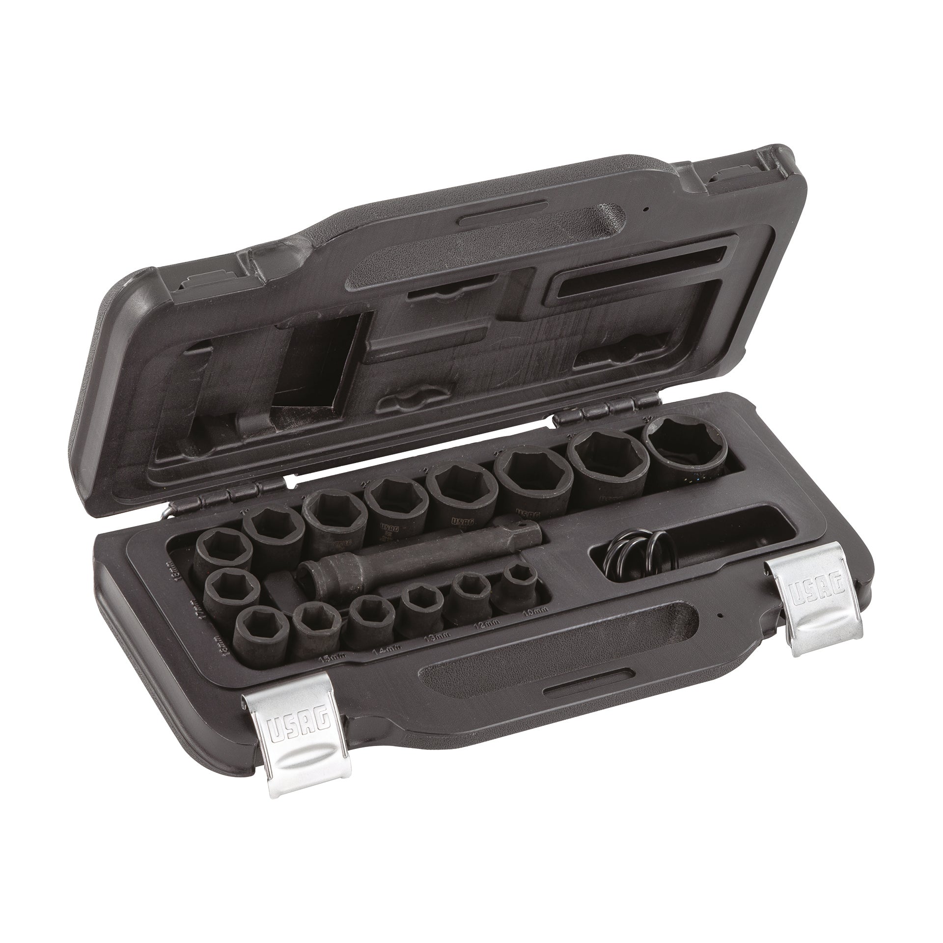 601 1/4-1/2 J82 - Modular case assortment with hexagonal sockets and combination wrenches (82 pcs) - Usag - U06010010
