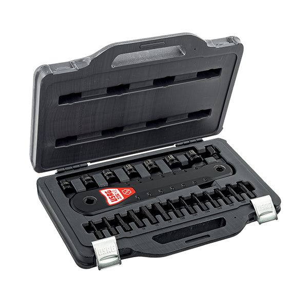601 1/4-1/2 J82 - Modular case assortment with hexagonal sockets and combination wrenches (82 pcs) - Usag - U06010010