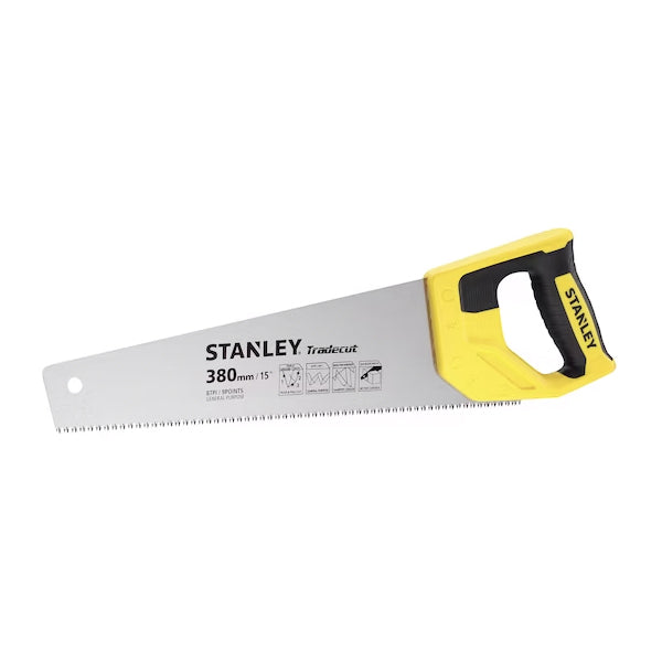 Scie à bois TRADECUT - Scie à métaux 380mm - 7 DENTS/pouce - Stanley - STHT20348-1