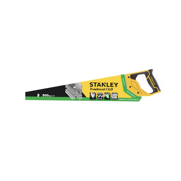 Scie à bois TRADECUT - Scie à métaux 500mm - 7 DENTS/pouce - Stanley - STHT20350-1