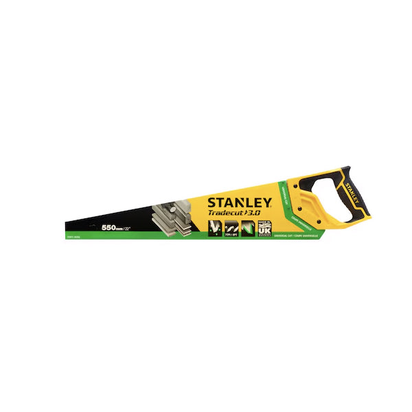 Scie à bois TRADECUT - Scie à métaux 550 mm - 7 DENTS/pouce - Stanley - STHT1-20352