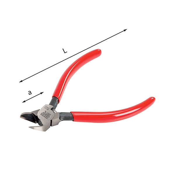 187 C - Diagonal flush cutting nippers bent at 45° for plastic materials - Usag - U01870001