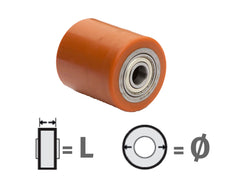 Rotelle PS - Rulli per TRANSPALLET e CARRELLI in poliuretano - ROLLER - RUOTE PER CARRELLI ELEVATORI e INDUSTRIALI - CARICHI PESANTI