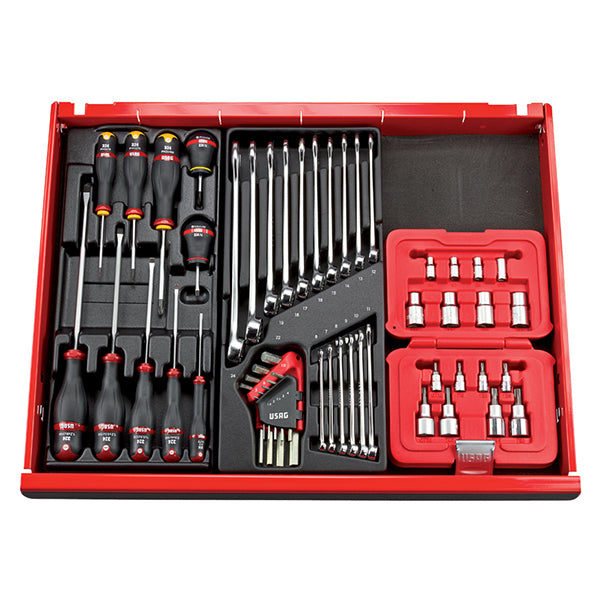 601 1/4-1/2 JTX16 - Assortiment en coffret modulaire avec douilles torx® (16 pcs) - Usag - U06010009