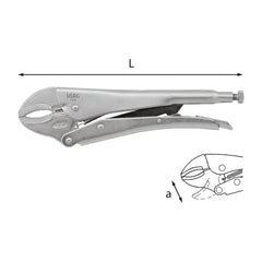 134 - Pinze regolabili autobloccanti con ganasce concave - Usag - U01340001