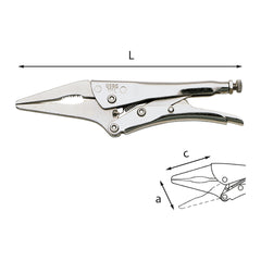 135 L - Pinza regolabile autobloccante con ganasce lunghe sottili - Usag - U01350401