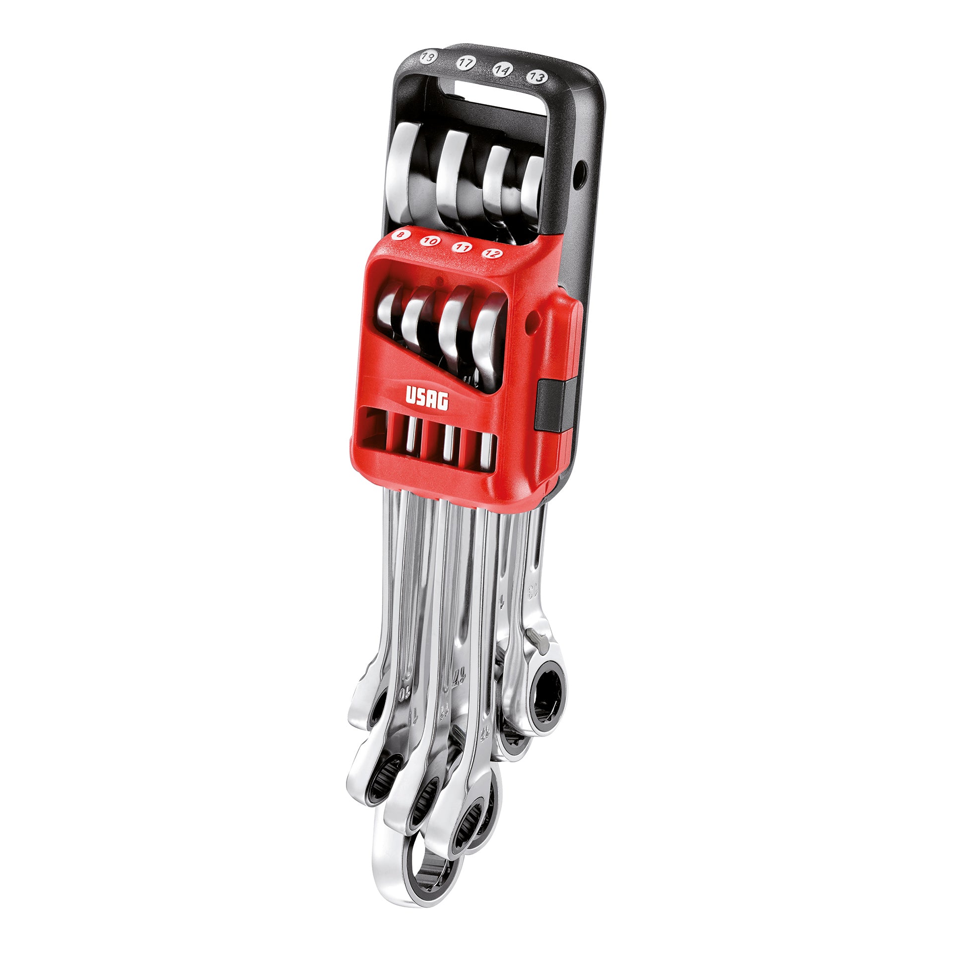 285 KA/DS8 - Serie di 8 chiavi combinate a cricchetto con anello di tenuta - Usag - U02856058