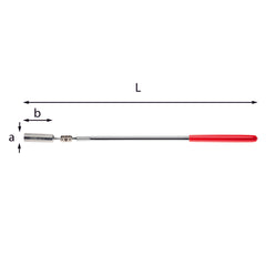 442 TA - Asta telescopica con terminale magnetico snodato - Usag - U04420013