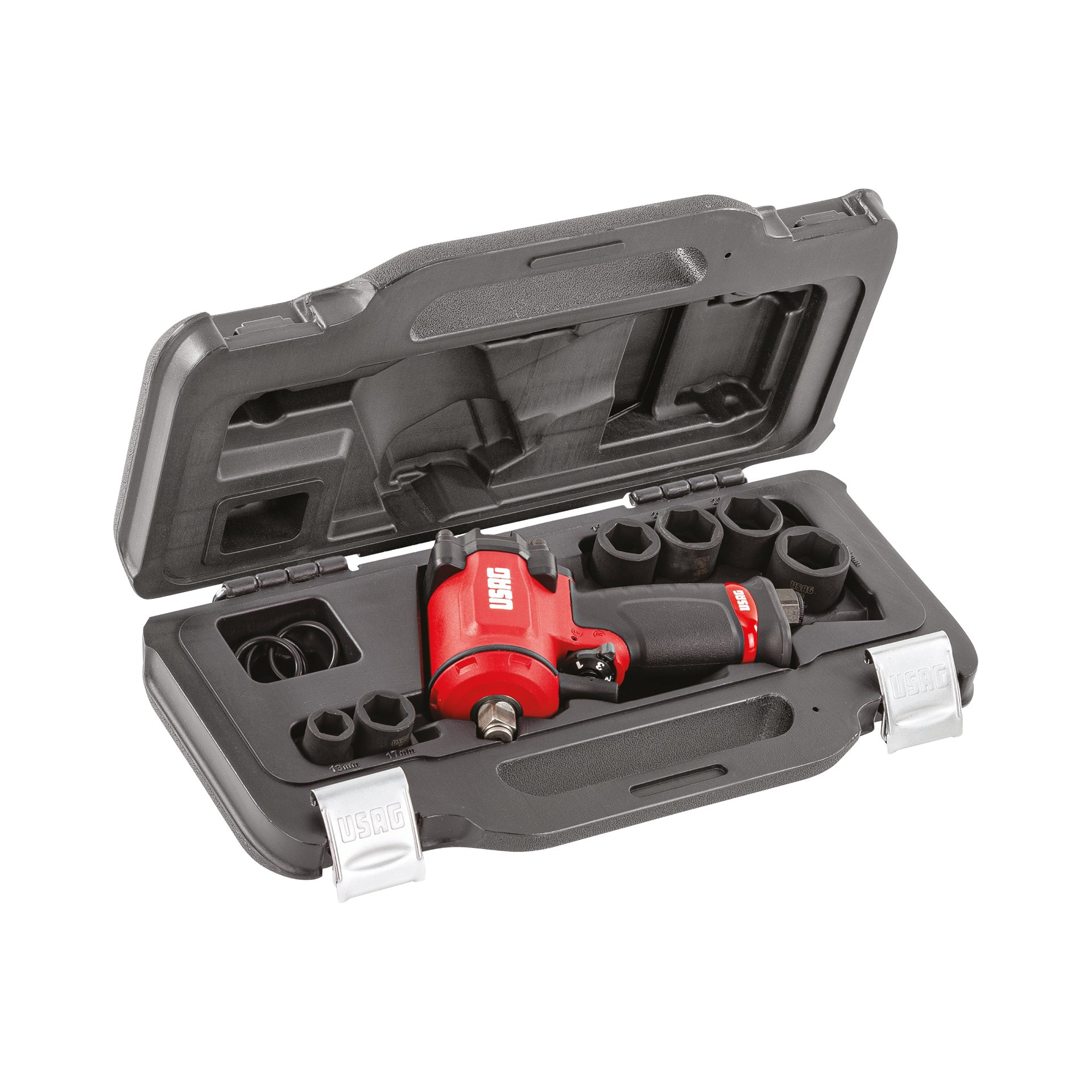 942 PC3/C7 - Assortment in modular case WITH IMPACT WRENCH and machine SOCKETS (7 pcs) - Usag - U09420015