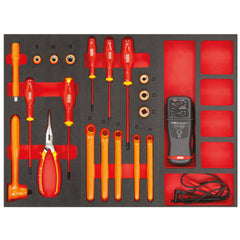495 098HYB - Assortimento per messa in sicurezza e manutenzione celle batterie (20 pz) - 1 cassetto - Usag - U04958010