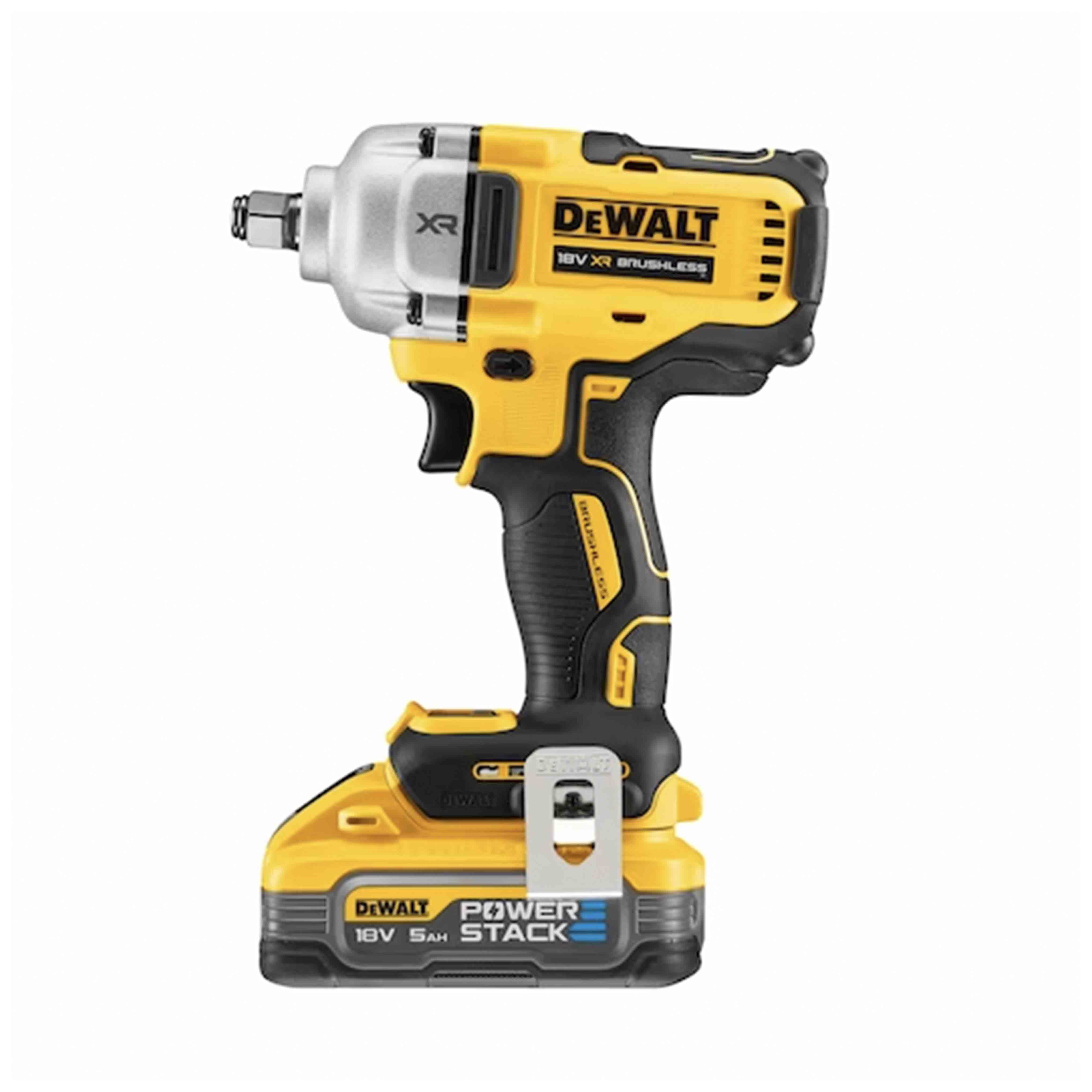 Avvitatore ad impulsi alta potenza 18V XR BRUSHLESS attacco 1/2” M HOG RING (2 batterie Powerstack 5Ah) in VALIGETTA TSTACK e ACCESSORI - DeWALT