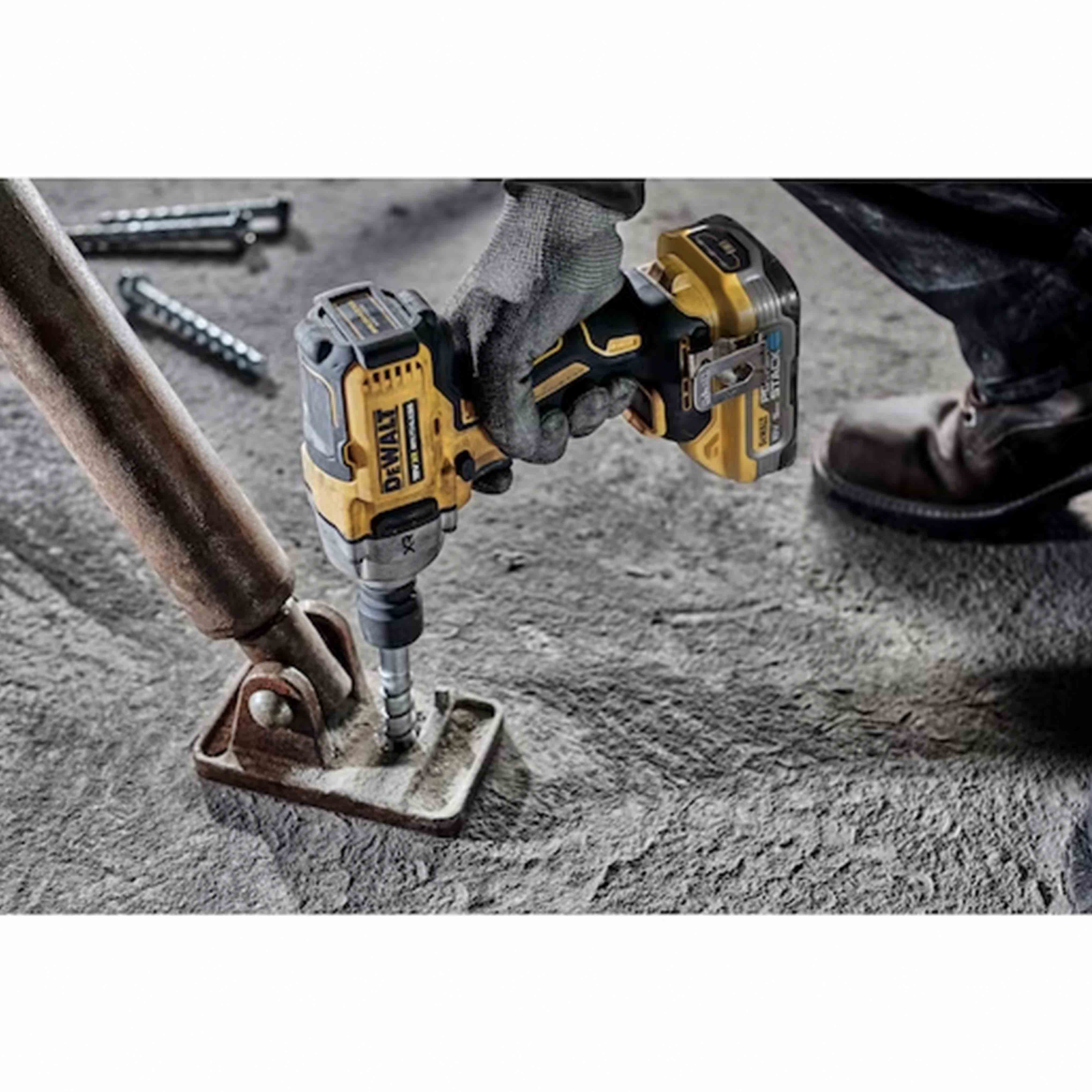 Avvitatore ad impulsi alta potenza 18V XR BRUSHLESS attacco 1/2” M HOG RING (2 batterie Powerstack 5Ah) in VALIGETTA TSTACK e ACCESSORI - DeWALT