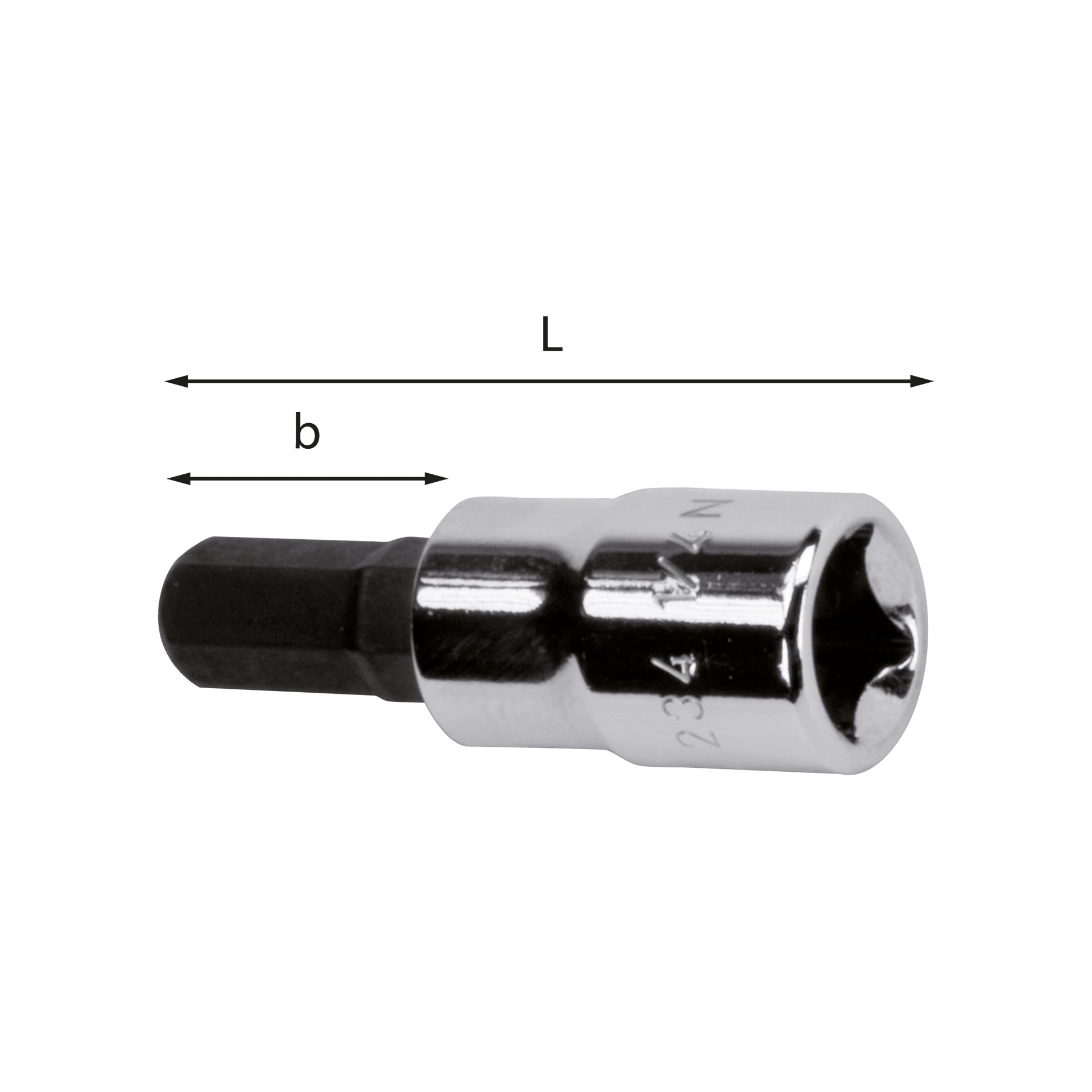 234 1/4 N - Sockets for screws with hexagon socket - Usag