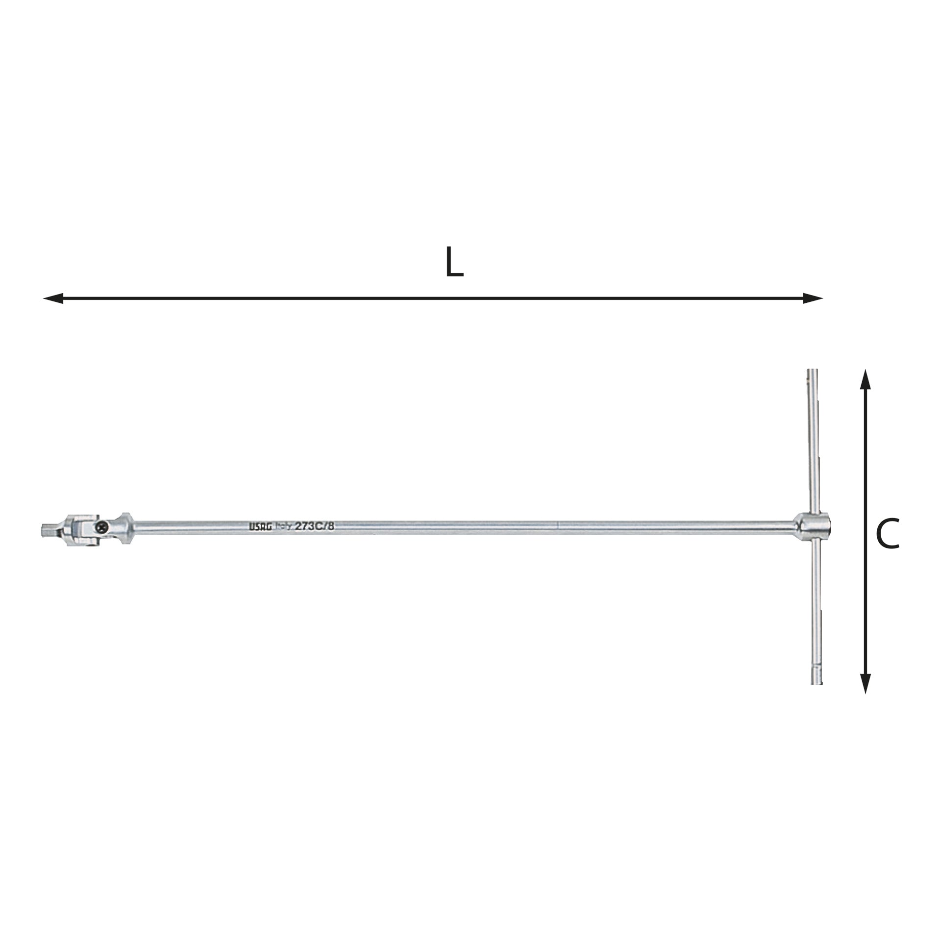 273 C - Articulated wrenches with hexagonal male - Usag