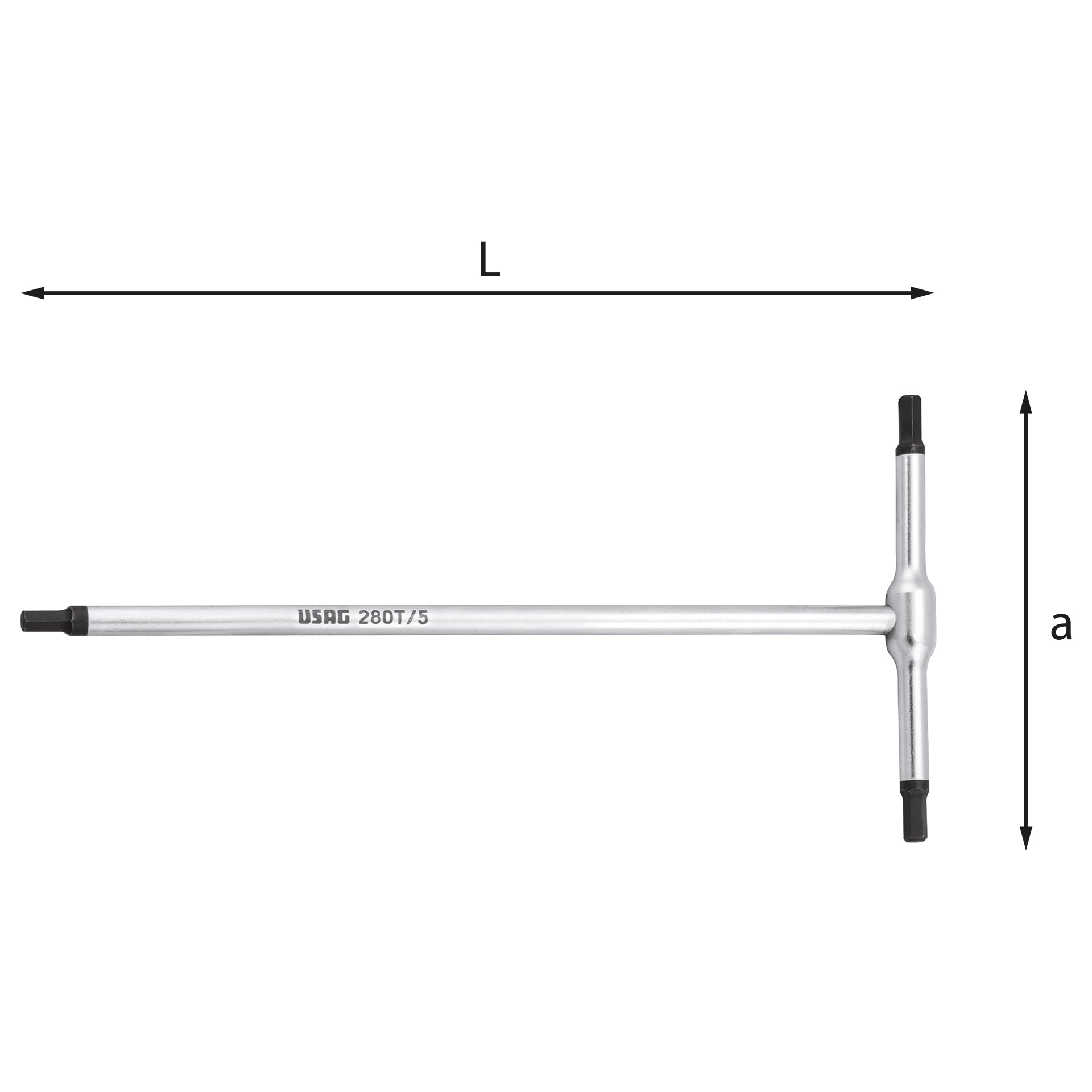 280 T - T wrenches with hexagonal male - Usag