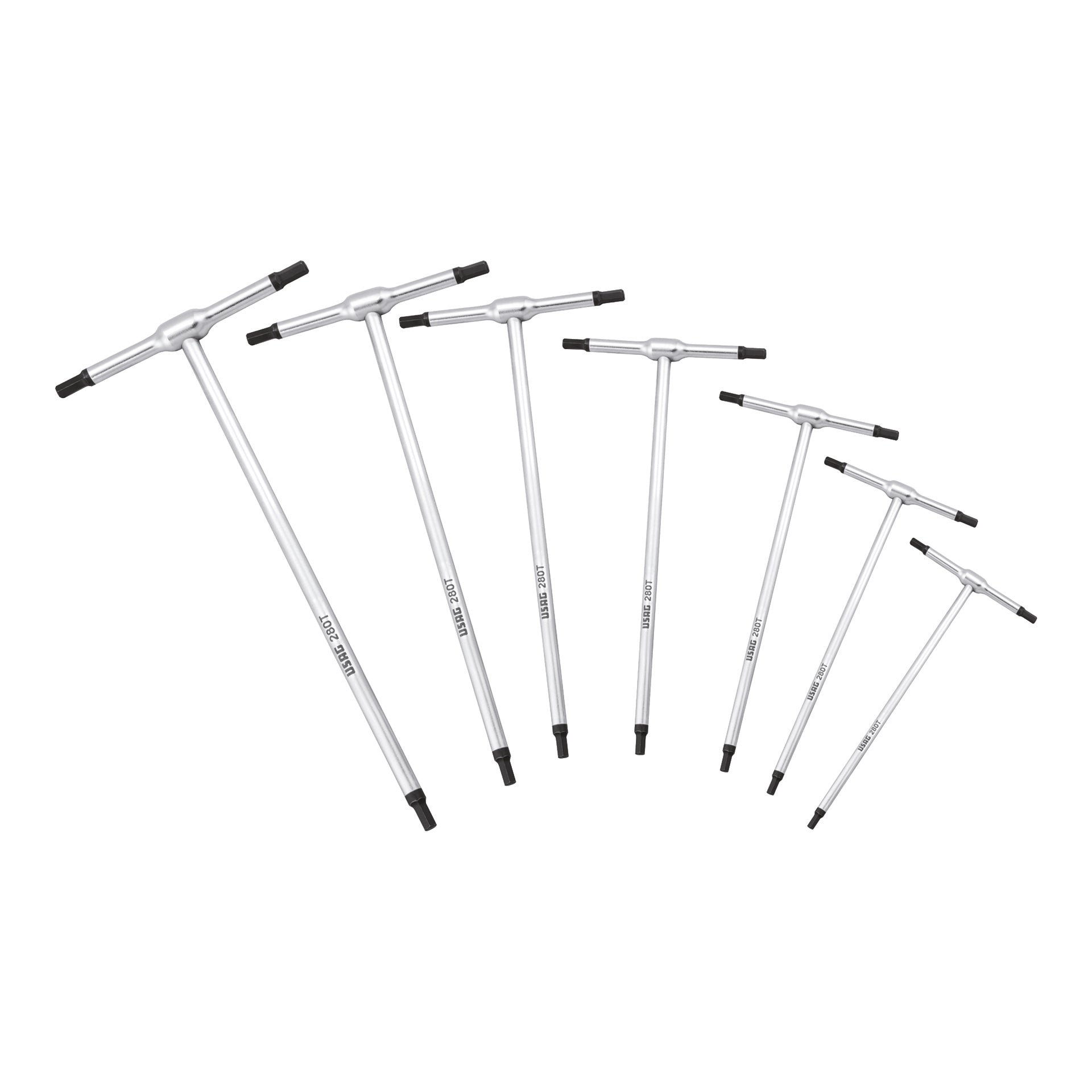 280 T/SE7 - Set of 7 t wrenches with hexagonal male - Usag - U02800903
