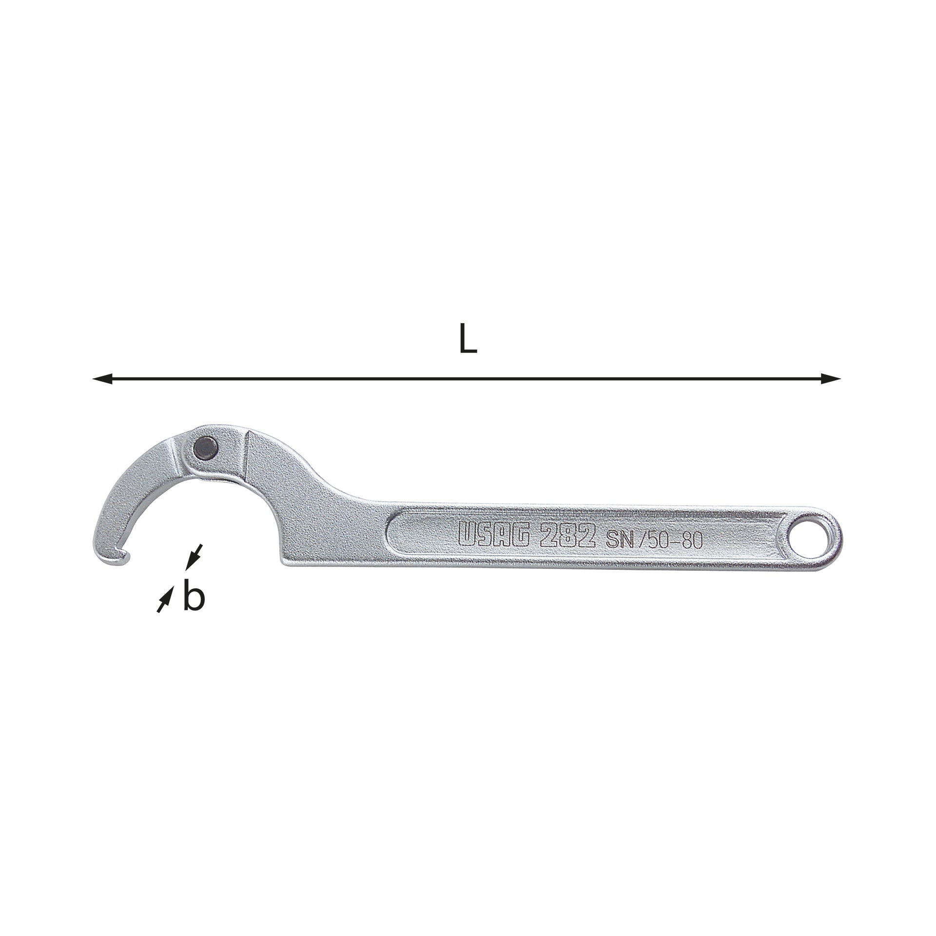 282 SN - Articulated spanners with square nose - Usag