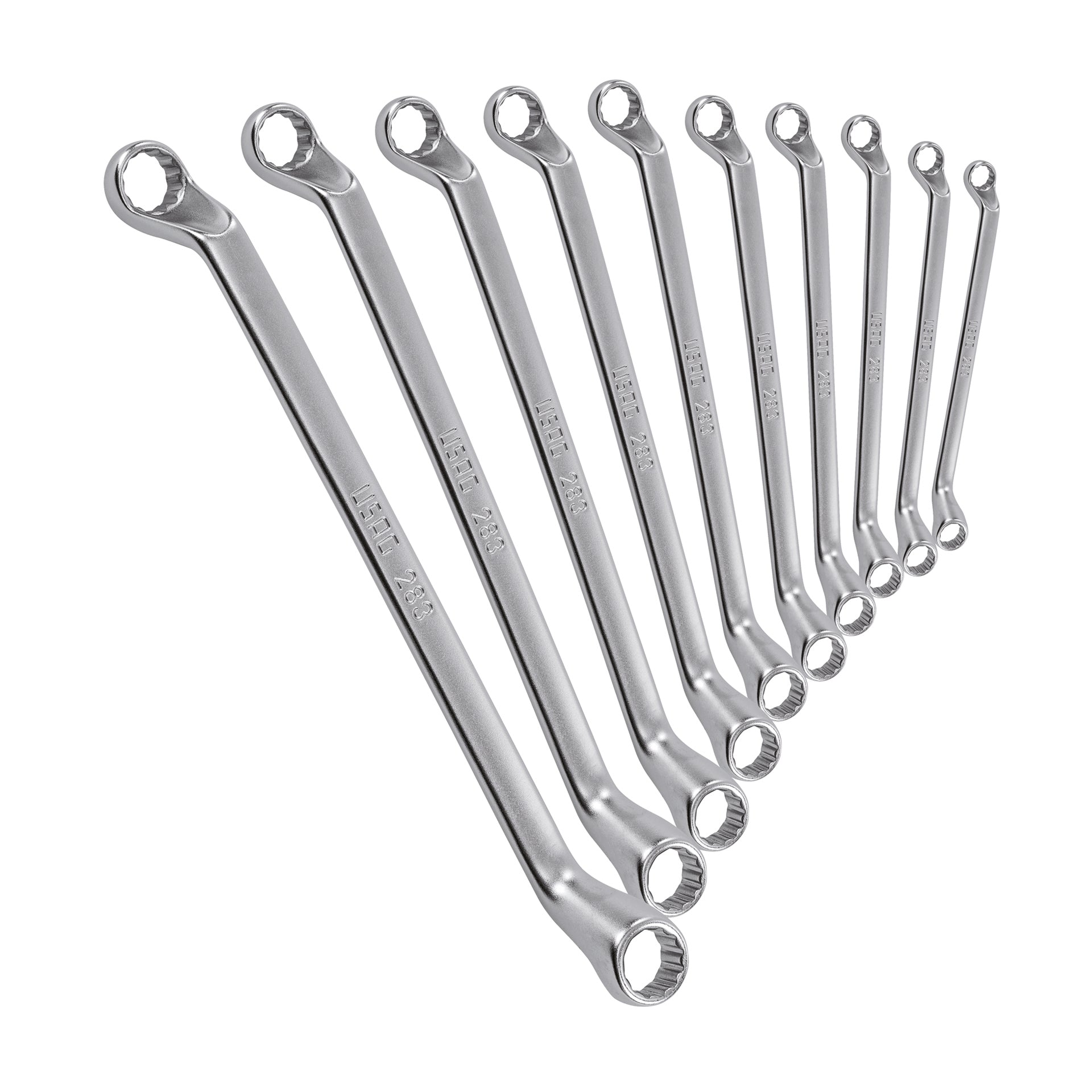 283 SE10 - Serie di 10 chiavi poligonali doppie curvate - Usag - U02831406