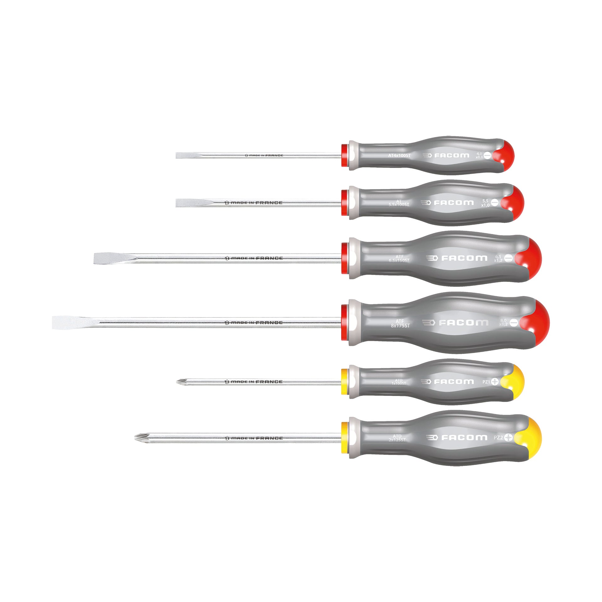 324 I/SH6 - Jeu de 6 tournevis inox pour vis à fente et cruciforme Phillips® - Usag - U03240680