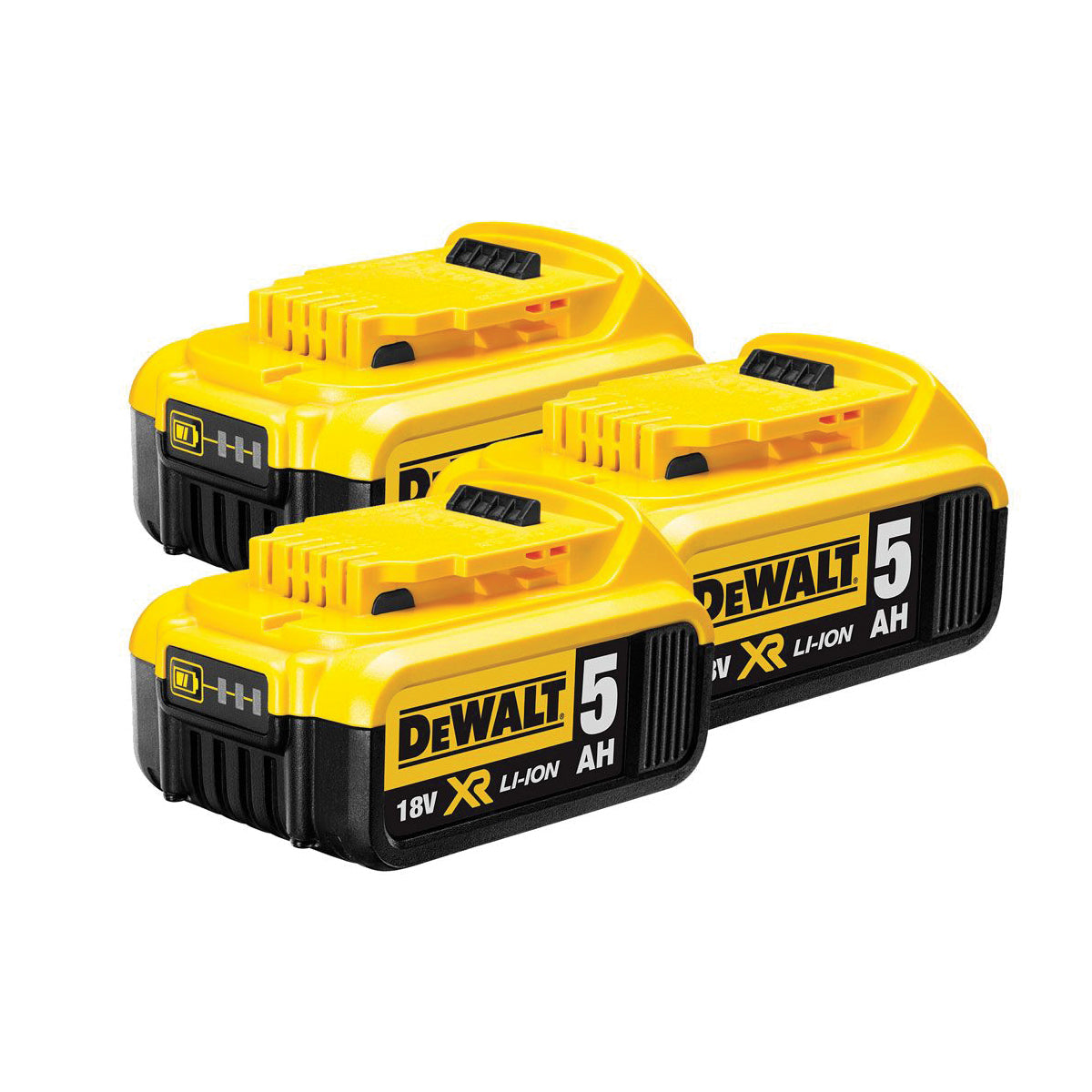 KIT di 3 batterie XR 18V 5Ah + caricabatteria - DeWALT