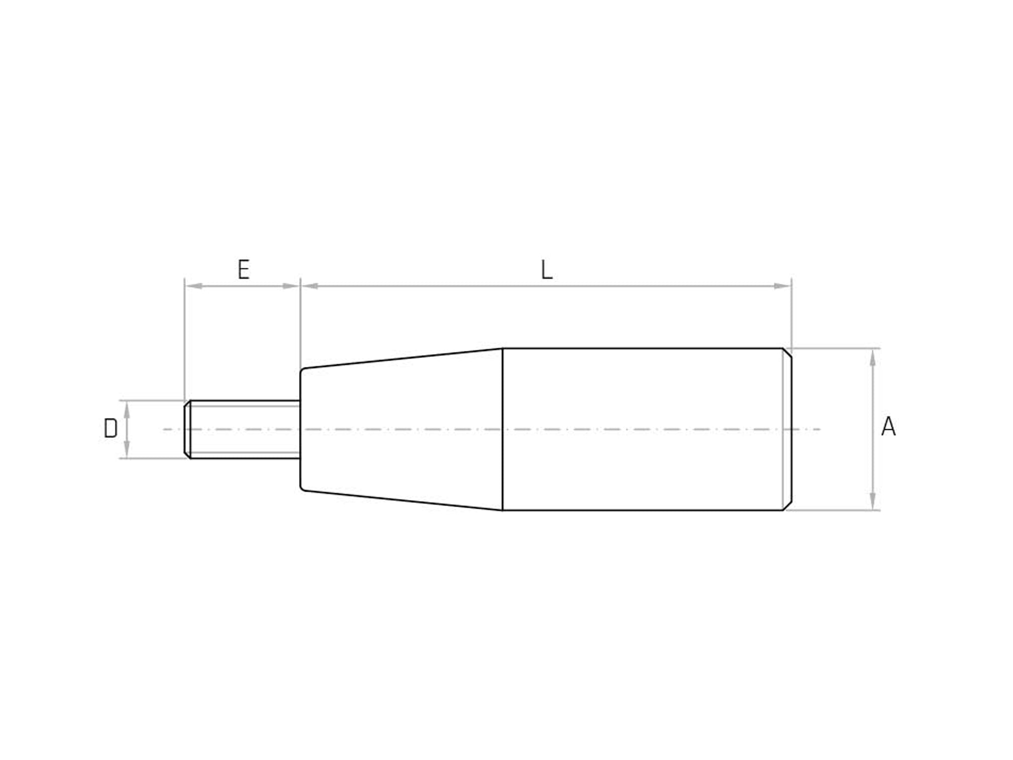 MCF - Manopola cilindrica con perno fisso - Gamm