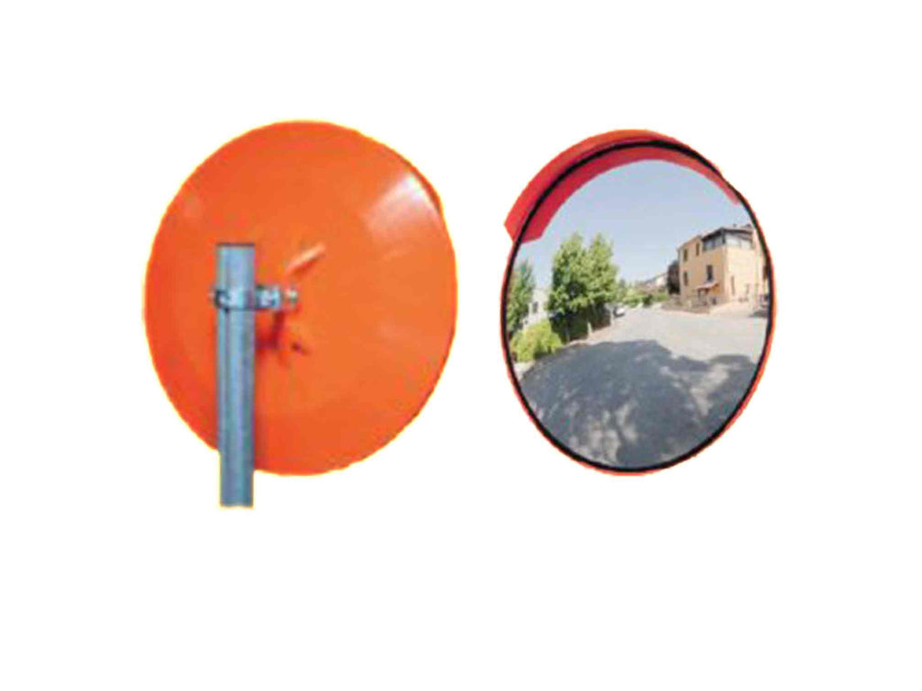 Specchio Stradale Da 60cm Per Angoli Ciechi - Infrangibile, Con Supporto Per Palo