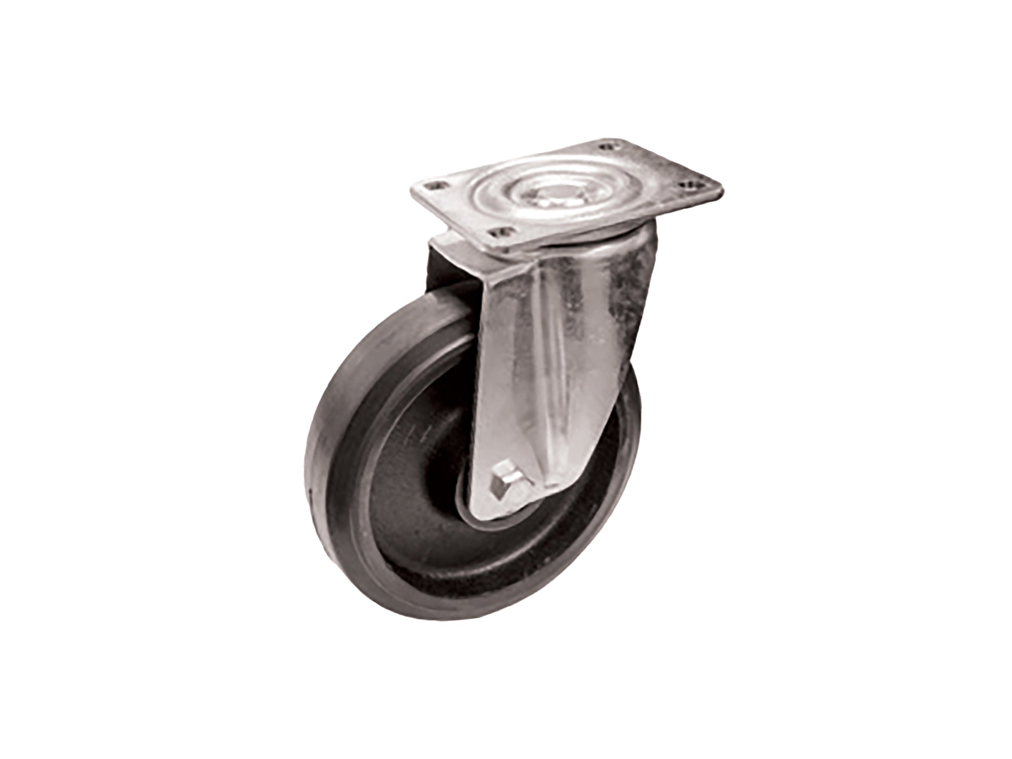 Roulettes de remplacement RCS EN FONTE - Noires ROUES ÉLASTIQUES avec centre et support en fonte - CHARGES LOURDES - ROULEAUX POUR CHARIOT - TRANSPORT - INDUSTRIEL