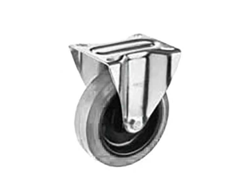 REPLACEMENT REBS/REGS casters - blue/grey ELASTIC WHEELS with polyamide center and SUPPORT - TROLLEYS - TRANSPORT and INDUSTRIAL WHEELS - MEDIUM LOADS
