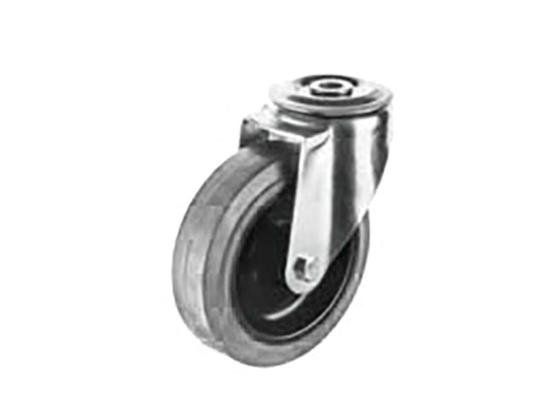 REPLACEMENT REBS/REGS casters - blue/grey ELASTIC WHEELS with polyamide center and SUPPORT - TROLLEYS - TRANSPORT and INDUSTRIAL WHEELS - MEDIUM LOADS