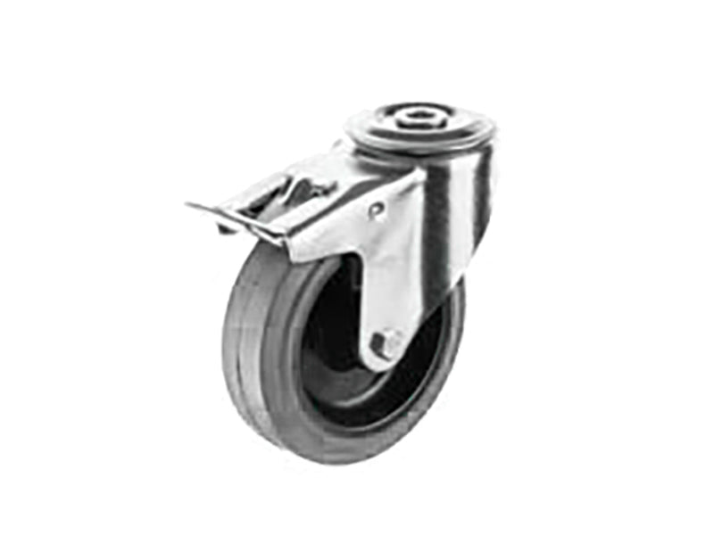 REPLACEMENT REBS/REGS casters - blue/grey ELASTIC WHEELS with polyamide center and SUPPORT - TROLLEYS - TRANSPORT and INDUSTRIAL WHEELS - MEDIUM LOADS