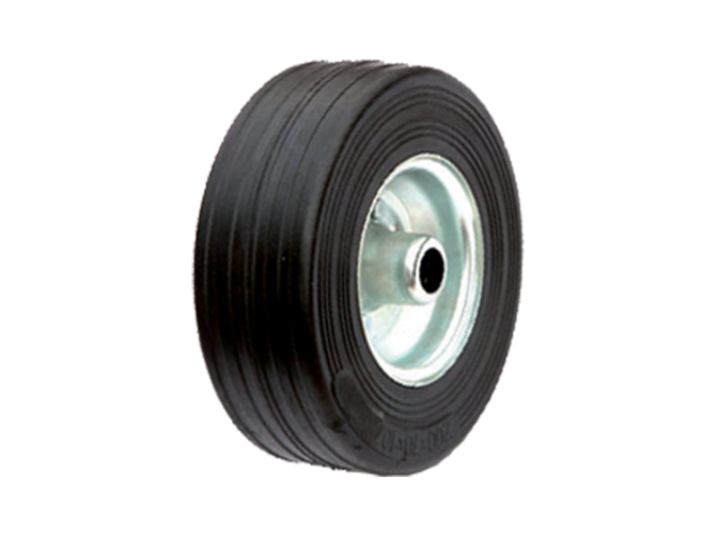 Spare RNM wheel - Black rubber wheels with galvanized sheet metal center - TRANSPORT and INDUSTRIAL TROLLEYS - (Pack of 2 pieces)