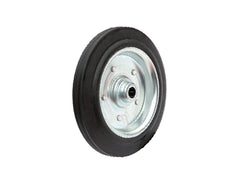 Spare RNM wheel - Black rubber wheels with galvanized sheet metal center - TRANSPORT and INDUSTRIAL TROLLEYS - (Pack of 2 pieces)