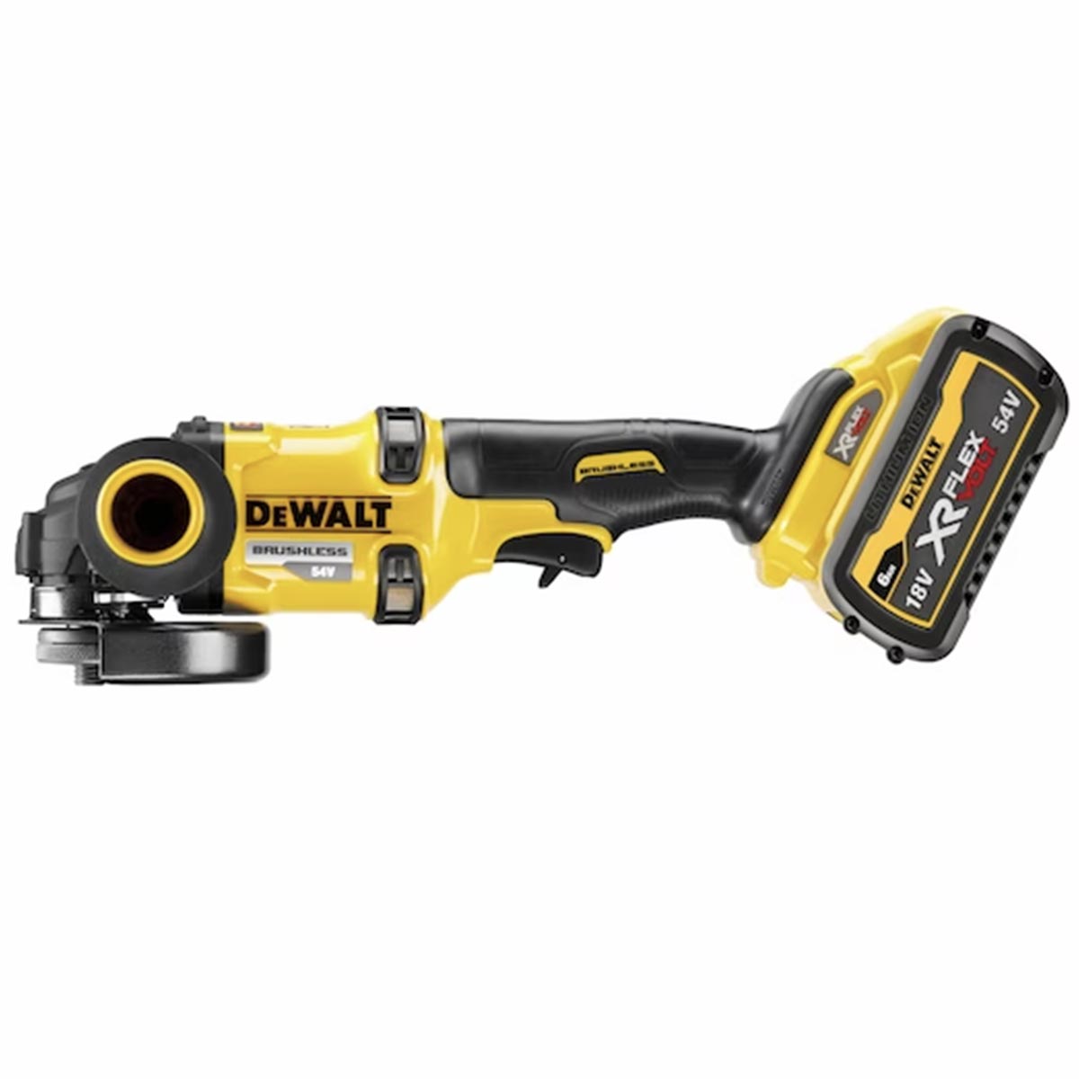 Meuleuse d'angle 125mm 54V XR FLEXVOLT moteur BRUSHLESS haute puissance dans COFFRET TSTACK et ACCESSOIRES - DeWALT - DCG418T2-QW