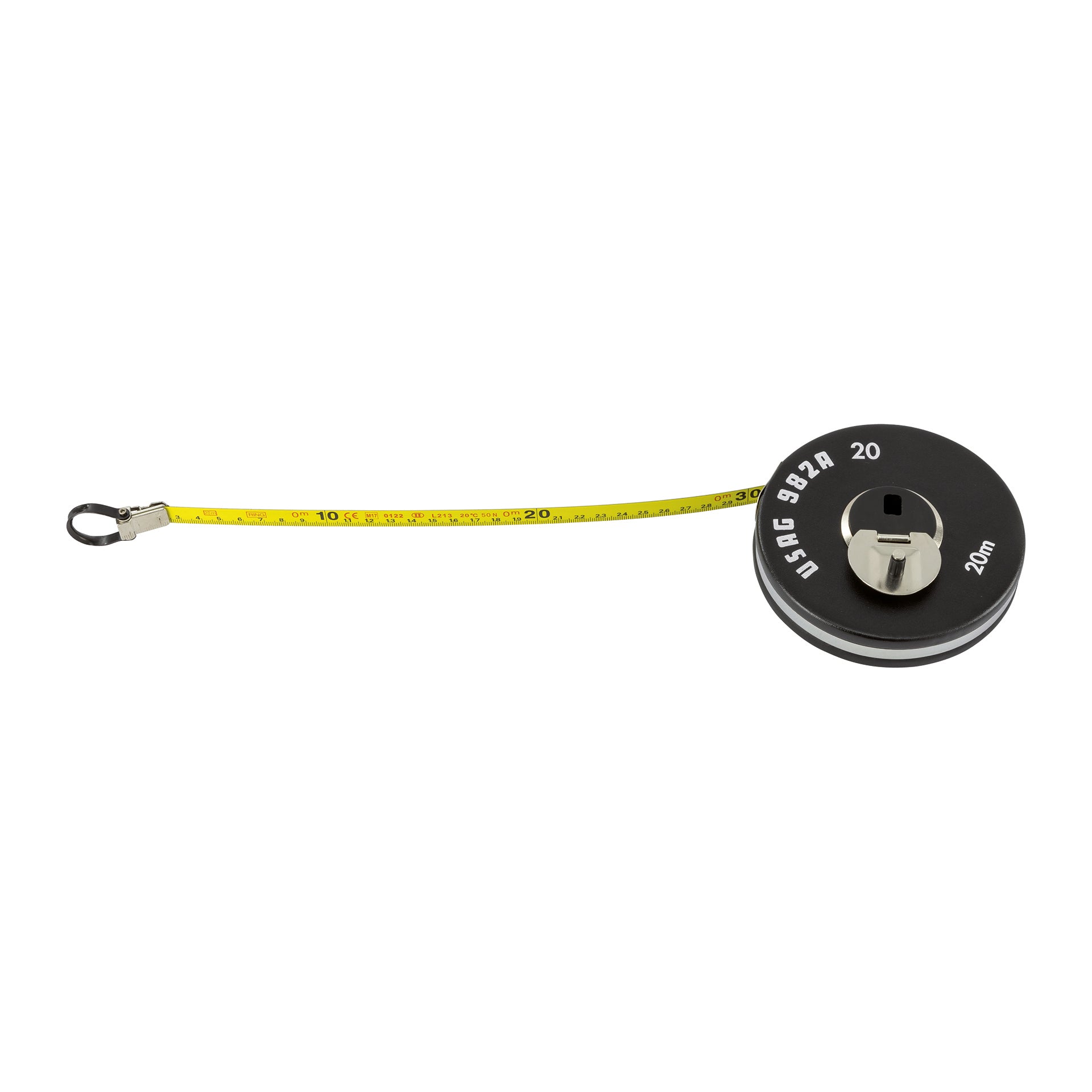 982 A 20 - Rotella metrica con nastro in ACCIAIO - 20m - Usag - U09820016
