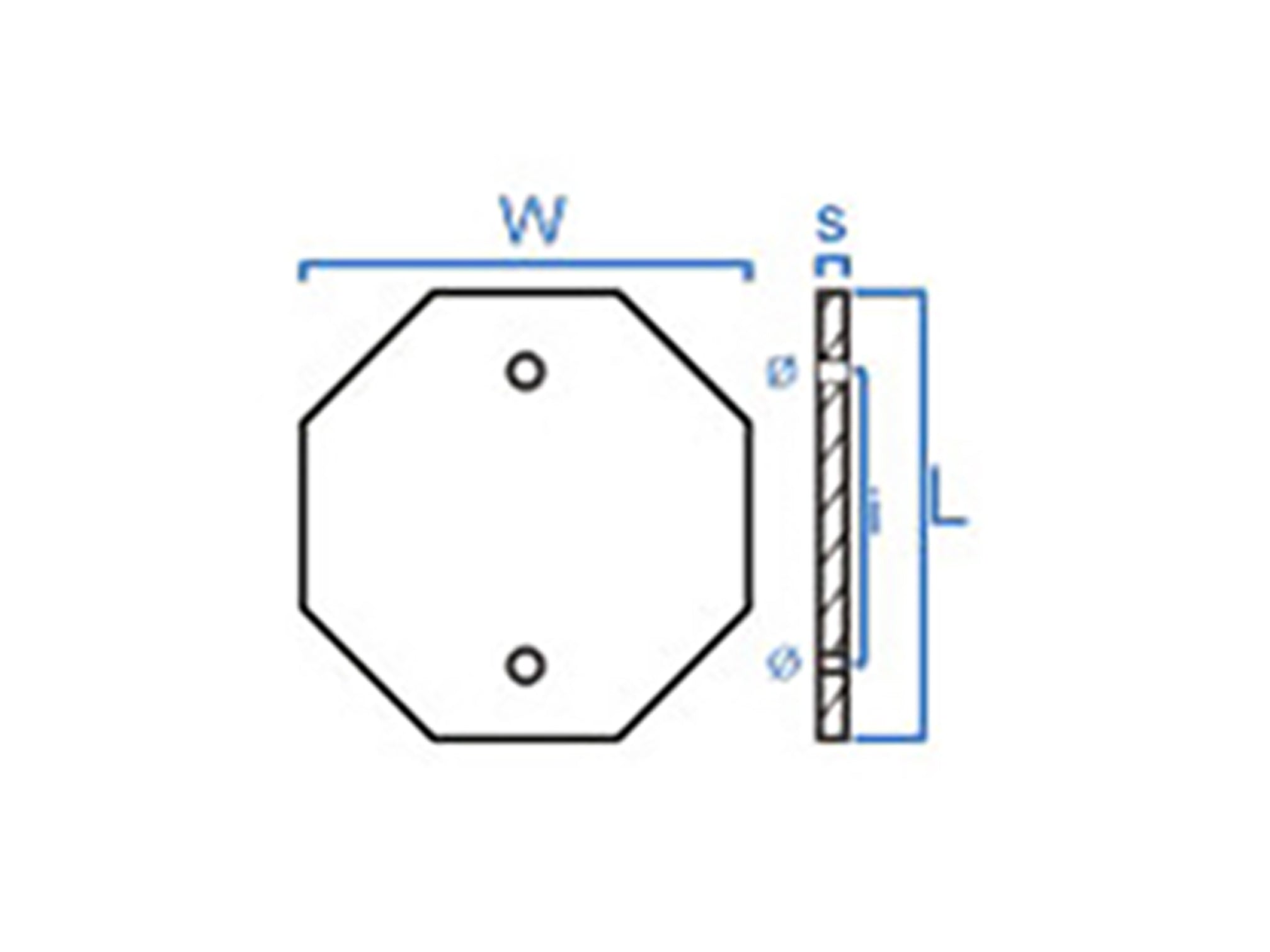 Tampone a cuffia per sollevatori idraulici a due colonne - PL125X125X15-2F - Per sollevatore modello: ROTARY