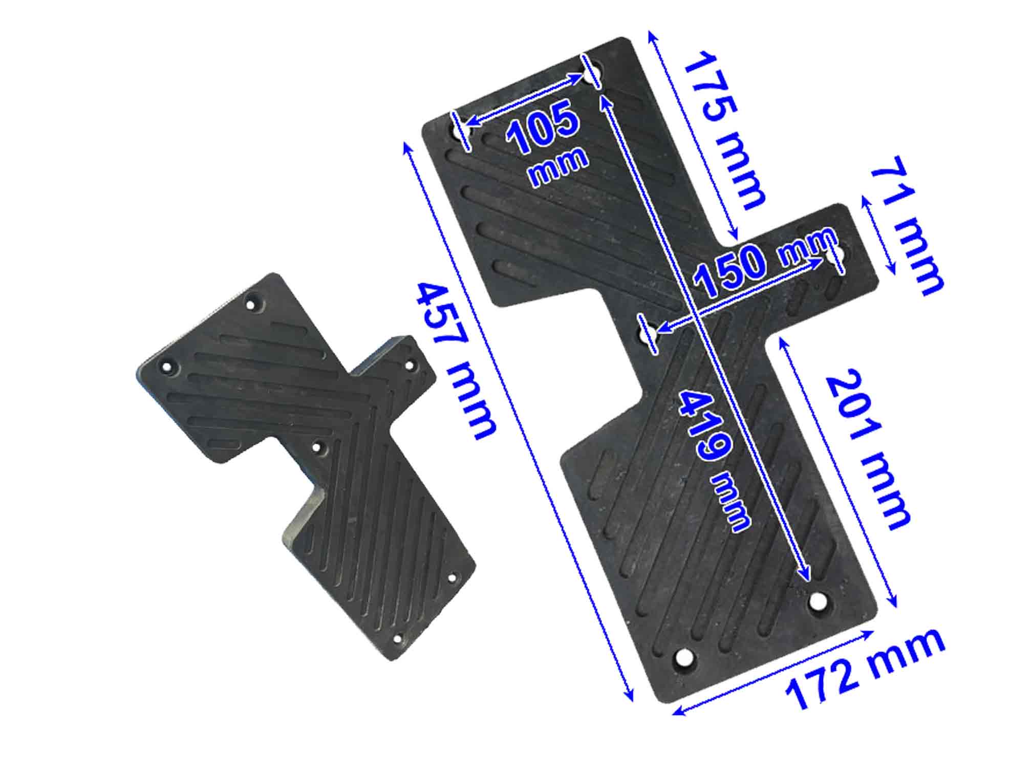 Patin en caoutchouc pour support de jante côté détalonneur pour démonte-pneu - SG21 - Compatible RAVAGLIOLI / SPACE / BUTLER / SIRIO