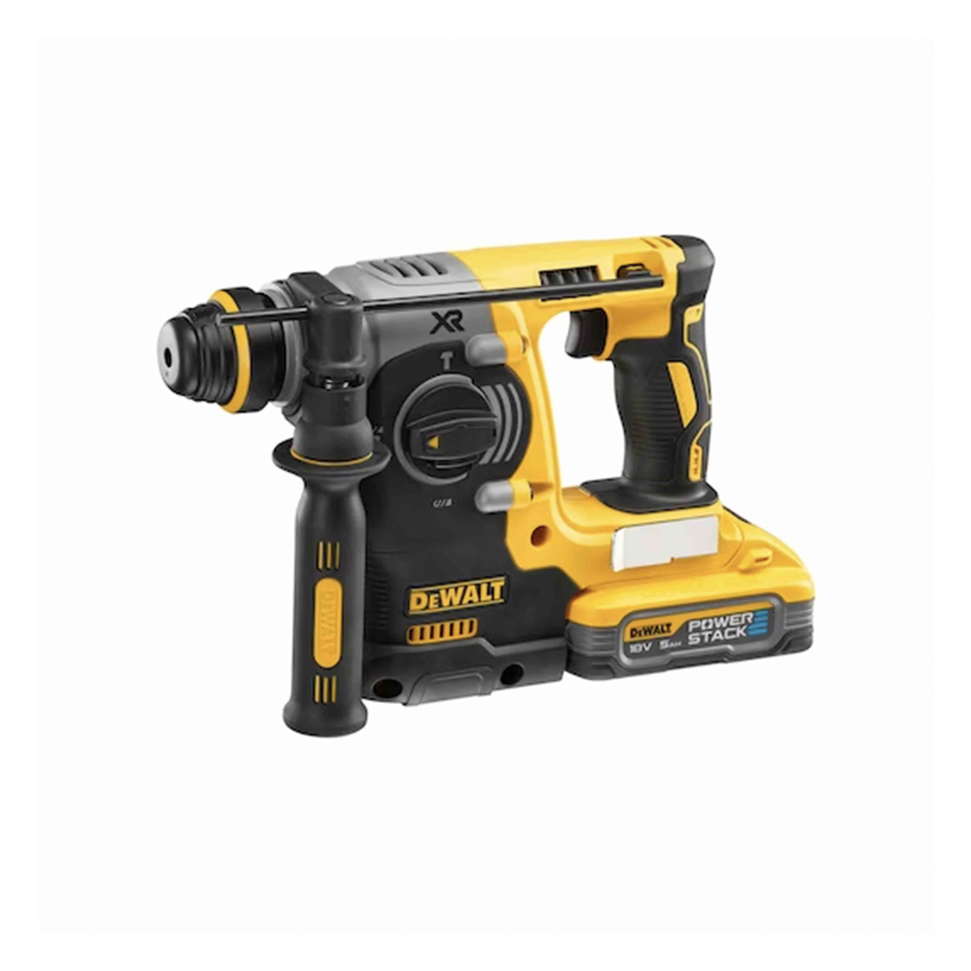 Tassellatore SDS-Plus 18V motore BRUSHLESS 2 batterie POWERSTACK - 24mm in VALIGETTA TSTACK e ACCESSORI - DeWALT