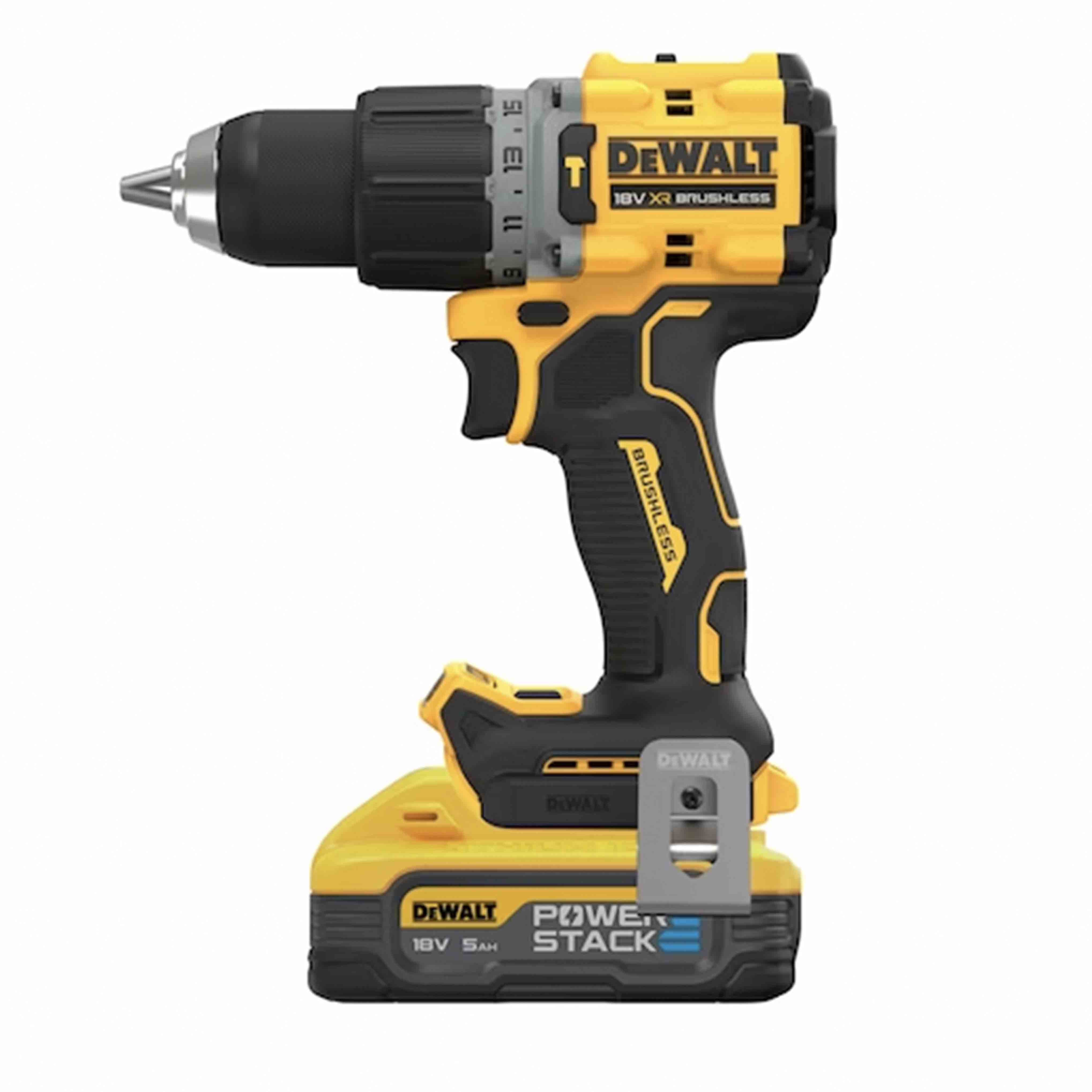 Compact 2-Speed ​​XR 18V ​​BRUSHLESS Impact Drill Driver - Metal Chuck in TSTACK CASE and ACCESSORIES - DeWALT - DCD805H2T-QW